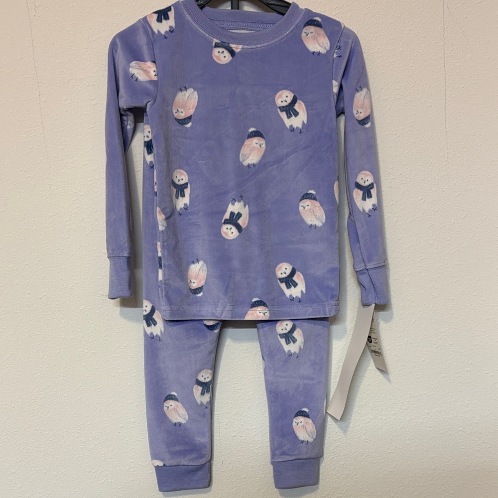 Toddler Unisex Carter's Lavender Fleece Pajama Set/Penguin Print Assorted Sizes